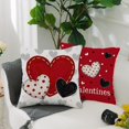 thumbnail image 3 of Valentine's Day Pillow Covers 18 x 18 Inch Set of 4, Valentines Polka Dots Red Hearts Love Decorative Pillowcases for Home Sofa Couch Cushion Decoration G446-18, 3 of 6