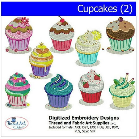 - Threadart Machine Embroidery Designs Cupcakes(2) CD