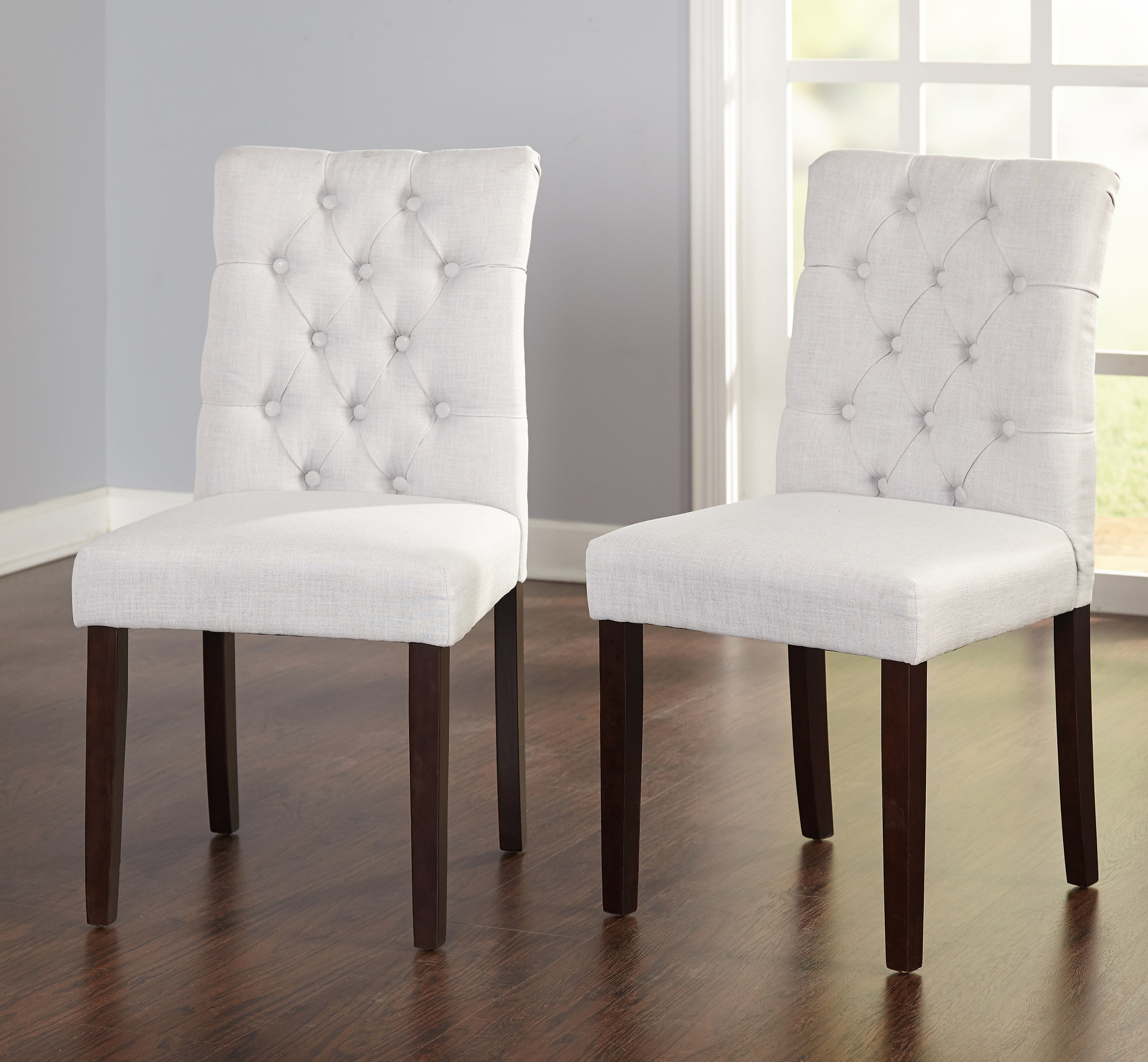Annie Tufted Chair, Set of 2, Gray