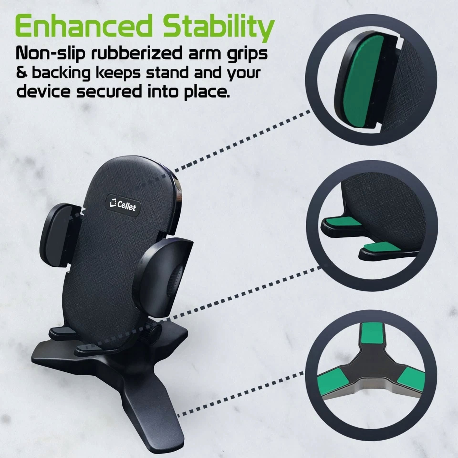 Cellet Adjustable Phone Stand One Touch Arm Release Button
