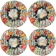 thumbnail image 2 of Shower Caps,Pioneer Flower Floral Print Pattern Waterproof Shower Cap for Women 4 Pieces,Double Reusable Hair Cover for Shower PEVA Elastic Stretch Hem, 2 of 7