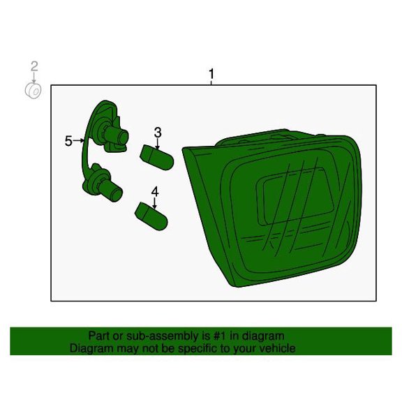 GM 22907312 Lamp Asm-Tail (L/Gate Si)