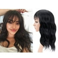 thumbnail image 3 of Benehair Mix Brown Wave Curl Hair Toppers with Bangs for Women with Thinning Hair Synthetic Hair Extensions Clip in Hair Top Invisible Seamless Hairpieces 14 inches, 3 of 7