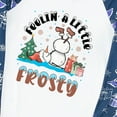 thumbnail image 5 of Matching Family Christmas Pajamas Set, Fun Frosty Snowman Holiday Clothes, Blue Tree Print, Plus Sizes Available, 5 of 7