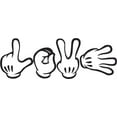 thumbnail image 1 of Love with Hands Vinyl Mural Customized Name Wall Decal - Custom Vinyl Wall Art - Personalized Name - Baby Girls Boys Kids Bedroom Wall Decal Room Decor Wall Stickers Decoration Size (20x18 inch), 1 of 1