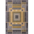 thumbnail image 1 of Designer Home Angles Area Rug 702-25071 Ambience Silver Boxes Lines 2' 7" x 7' 4" Rectangle, 1 of 1