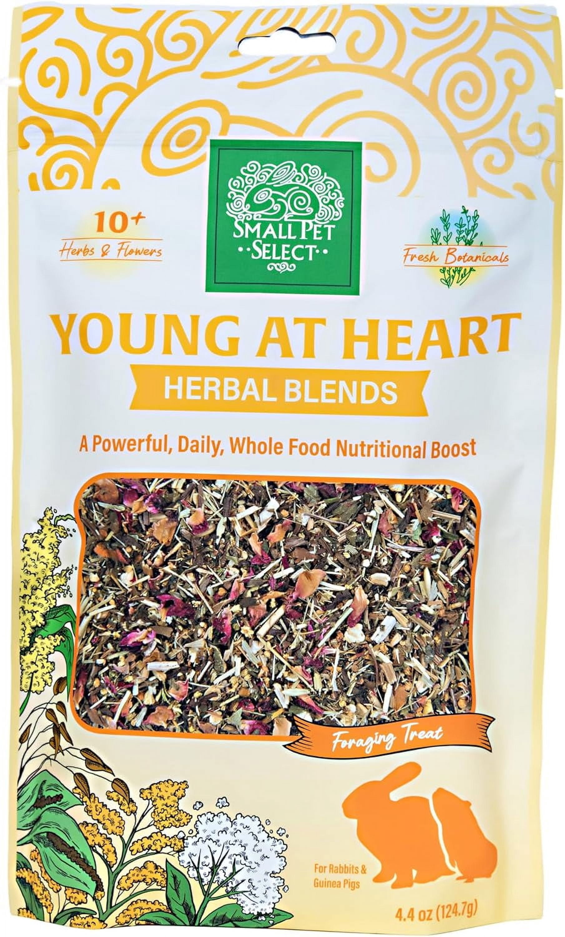 Small Pet Select - Young at Heart Herbal Blend, a Natural Herbal Treat for Rabbits and Guinea Pigs, 4.4oz