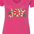 thumbnail image 4 of Inktastic Candy Cane Joy Women's V-Neck T-Shirt, 4 of 5