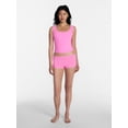 thumbnail image 2 of No Boundaries Fit Stretch Lace Trim Tank Top, Women's XS-XXXL, 2 of 5