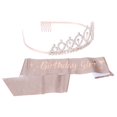 thumbnail image 1 of Birthday Girl Sash Tiara, Birthday Sash Rose Gold Sprinkle  For Party For Home, 1 of 8