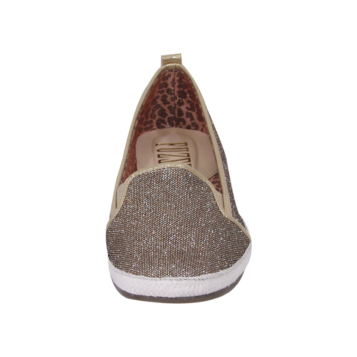 FUZZY Lacy Women Extra Wide Width Casual Metallic Flat BRONZE 10.5
