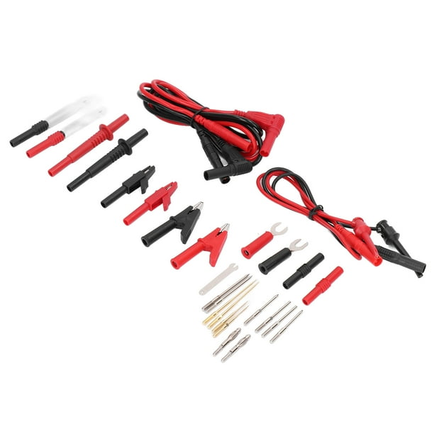 Juego de cables de prueba de extensión, multímetro Cables de prueba automotrices Kit de cables de prueba Clip perforador de alambre Sonda de perforación Altamente recomendado Jadeshay A