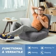 thumbnail image 3 of Pellebant  Adjustable Padded Floor Chair Recliner Grey, 3 of 8
