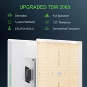 Mars Hydro TSW 2000 Dimmable LED Grow Light 300W Full Spectrum DLC Certified, 4x4ft for Grow Tent Kits, High Efficacy for Seed to Bloom