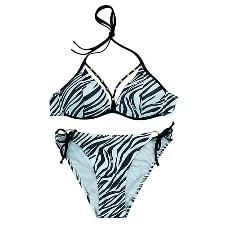 

VKEKIEO Two-Piece Sets Swimsuit Sport Bra Style Lift Black S