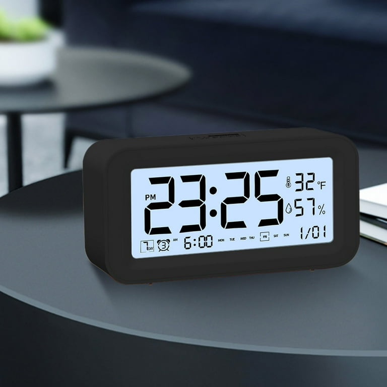 LED Digital Alarm Clock with Snooze 12/24H Countdown Timer Stereo