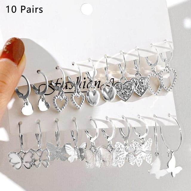 hollow butterfly dangling earrings simple earrings temperament versatile