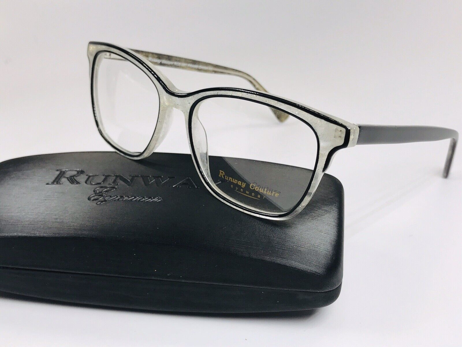 New Designer Inspired Runway Couture RCE-294 Black & Crystal Eyeglass 54mm +Case New Designer Inspired Runway Couture RCE-294 Black & Crystal  main image 3