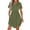 🌴Army Green🌴, variant on Fartey Summer Dresses for Women 2025 Button Crew Neck Short Sleeve Midi Dress Loose Flowy Swing Dresses with Belt Business Casual Solid Color Work Dress Gray XL
