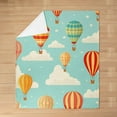 thumbnail image 2 of Kids Cute Balloon Flannel Fleece Throw Blanket Twin 60"x80" Cartoon Cloud All Season Bed Blanket Rainbow Balloon Fuzzy Blanket Boys Girls Modern Art Teens Plush Blanket, 2 of 6