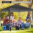 thumbnail image 2 of Fenbeli 10x10ft Pop Up Canopy Outdoor Durable Portable Folding Instant with 4 Sandbag & Carrying Bag/Adjustable Height Black, 2 of 7