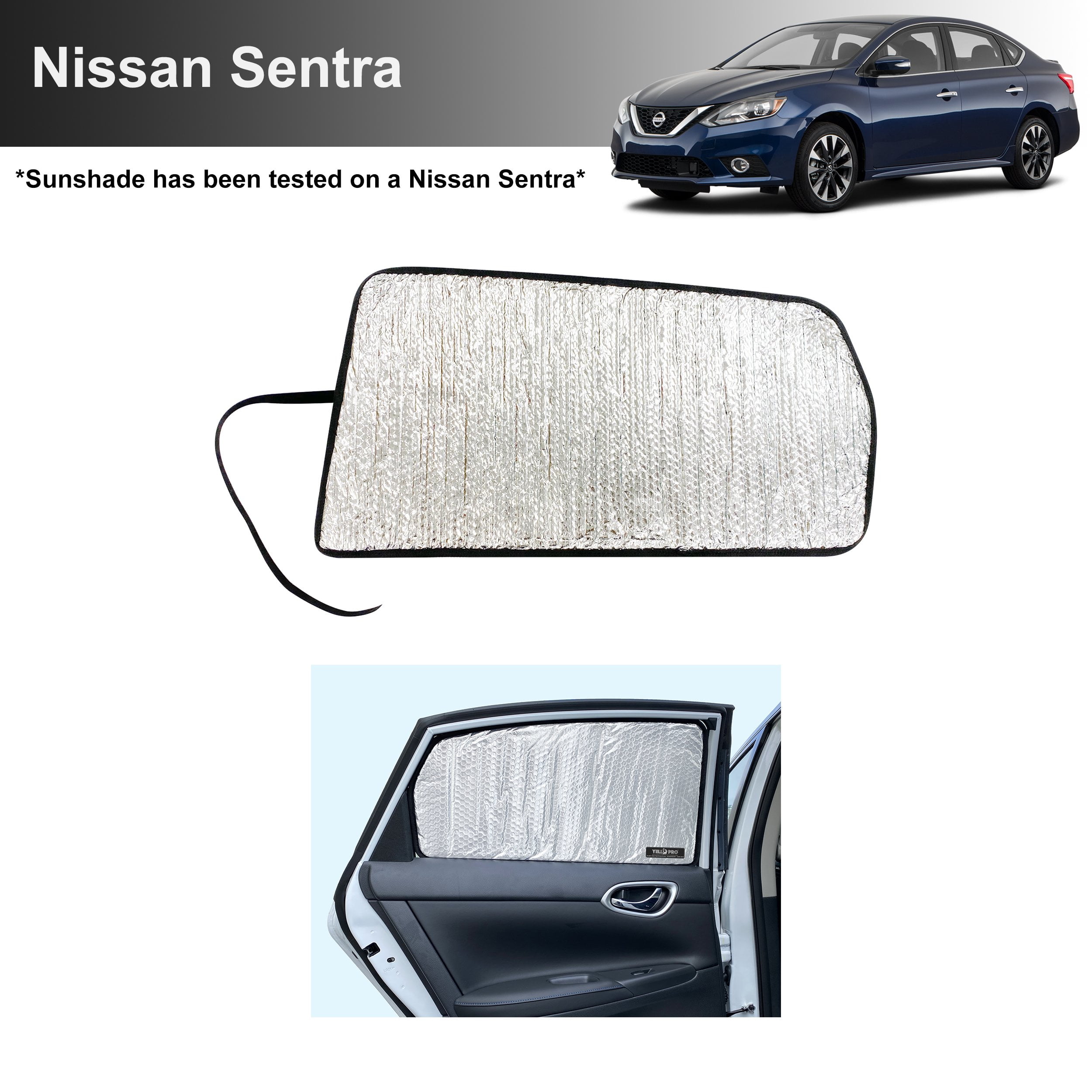 Compatible with 2013-2019 Nissan Sentra 4 Door Sedan Passenger Right Rear Door Window Glass 