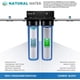 thumbnail image 2 of iSpring F4WGB22BM 4.5” x 20” Juego de Reemplazo de Filtros de Agua para Toda la Casa de 2 Etapas con Cartuchos de Bloque de Carbón CTO y Reducción de Hierro y Manganeso, Compatible con WGB22BM, Blanco, 2 of 5