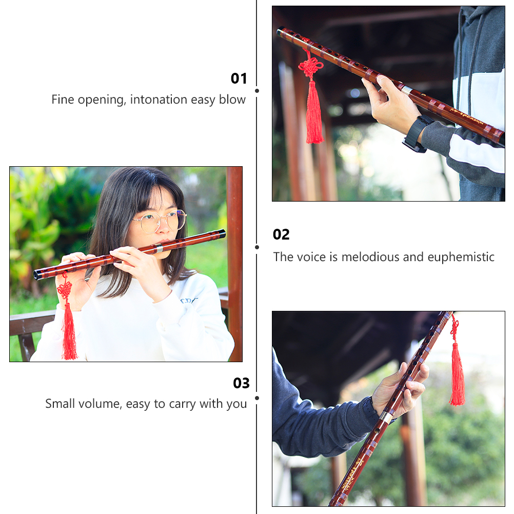 WORGEOUS  Chinese Wind Bamboo Flute Traditional Instrument Educational