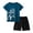 00&Blue2024, variant on Summer Boys Shorts Set Dinosaur Short Sleeve T-Shirt Shorts Outfits, Sizes 2-14