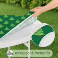 thumbnail image 5 of Green Christmas Tree Pattern Round Fitted Tablecloth with Elastic Edge,Dining Table Cover Waterproof,Outdoor Round Tablecloth for Camping,Dining,Indoor and Outdoor, 5 of 7