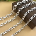 thumbnail image 2 of K-KED Fine Pure S990 Sterling Silver Bracelet Women Men Solid Silver Cable Link -7inch-5mm, 2 of 7
