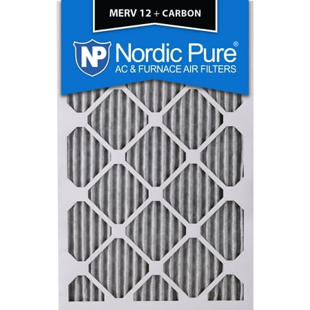 12x25x1 Pleated MERV 12 Pleated Plus Carbon Qty 3