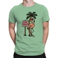 thumbnail image 2 of Tropical Flamingo Surf Shack Vibes Men's T-shirt, 2 of 3