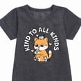 thumbnail image 2 of Instant Message - Kawaii - Be Kind to All Kinds - Toddler & Youth Girls Fleece Dress, 2 of 5