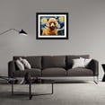 thumbnail image 3 of Stephen Chambers 24x20 Black Ornate Wood Framed With Double Matting Wall Art Titled - Poodle 6, 3 of 6