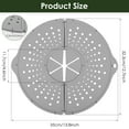 thumbnail image 5 of Evjurcn Silicone Splatter Screen Foldable Grease Splash Guard Oil Splatter Guard Dishwasher Safe for 10/11/12 Inch Frying Pan, 5 of 10
