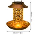 thumbnail image 3 of Xerdsx Heated Hummingbird Feeder, Solar LED Iron Metal Bird Feeder Hanging Lamp, 3 of 7