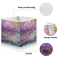 thumbnail image 3 of Foldable Fabric Storage Bin Home Cubes Clothing Organizer Bins Large Collapsible Box Basket for Home Organizer Purple Trees, 3 of 7