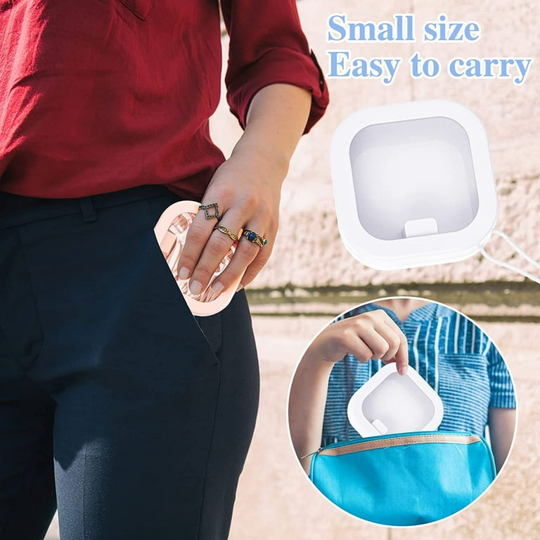 Cotton Swab Holder with Lid Portable Qtip Travel Case Cotton Jar