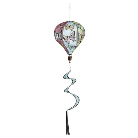 Evergreen Butterfly Fields Burlap Balloon Spinner- 15 x 55 x 15 Inches Durable and Well Made Home and Garden Decor