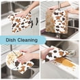 thumbnail image 2 of Brown Black Cow Pattern Dish Towels 6 Pack Kitchen Cleaning Dish Cloths Absorbent Reuseable Cleaning Cloths 11'' x 11'', 2 of 9