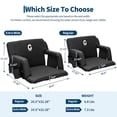 thumbnail image 3 of EuKer 2 Pack Stadium Seats for Bleachers, 20.5" Portable Folding Stadium Chairs with 6-Position Adjustment and Cup Holder, Black, 3 of 7