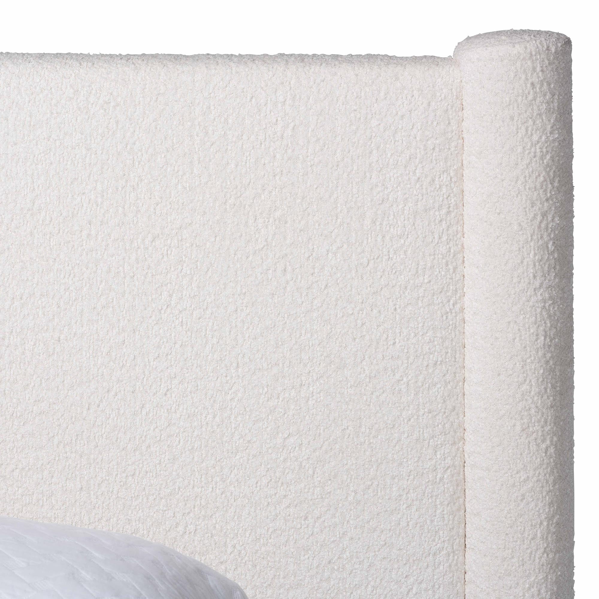 Baxton Studio Laria Modern Platform Bed, Queen, White