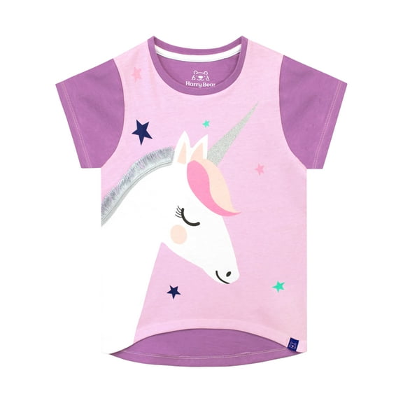 Harry Bear Girls Short Sleeve Unicorn Short Sleeve T-Shirt Sizes 4-10