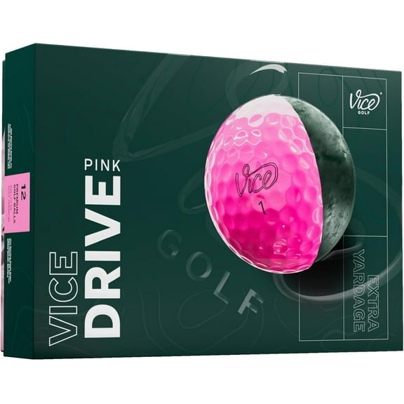 Vice Drive Golf Balls Pink 12pack