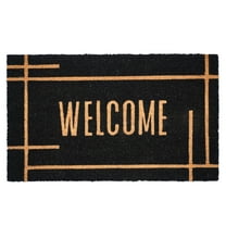 Calloway Mills 107381729 Modern Black Welcome Doormat 17" x 29"