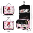 thumbnail image 4 of Kuromi And My Melody Hanging Travel Toiletry Bag Makeup Cosmetic Bag Organizer for Women Girls, 4 of 6