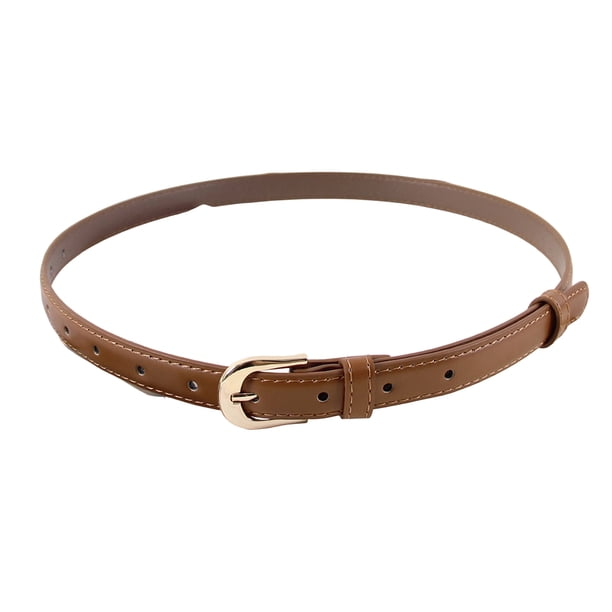 Cinturón de piel sintética para mujer, largo ajustable, fino, para vestir, camisas, tops, accesorios de moda