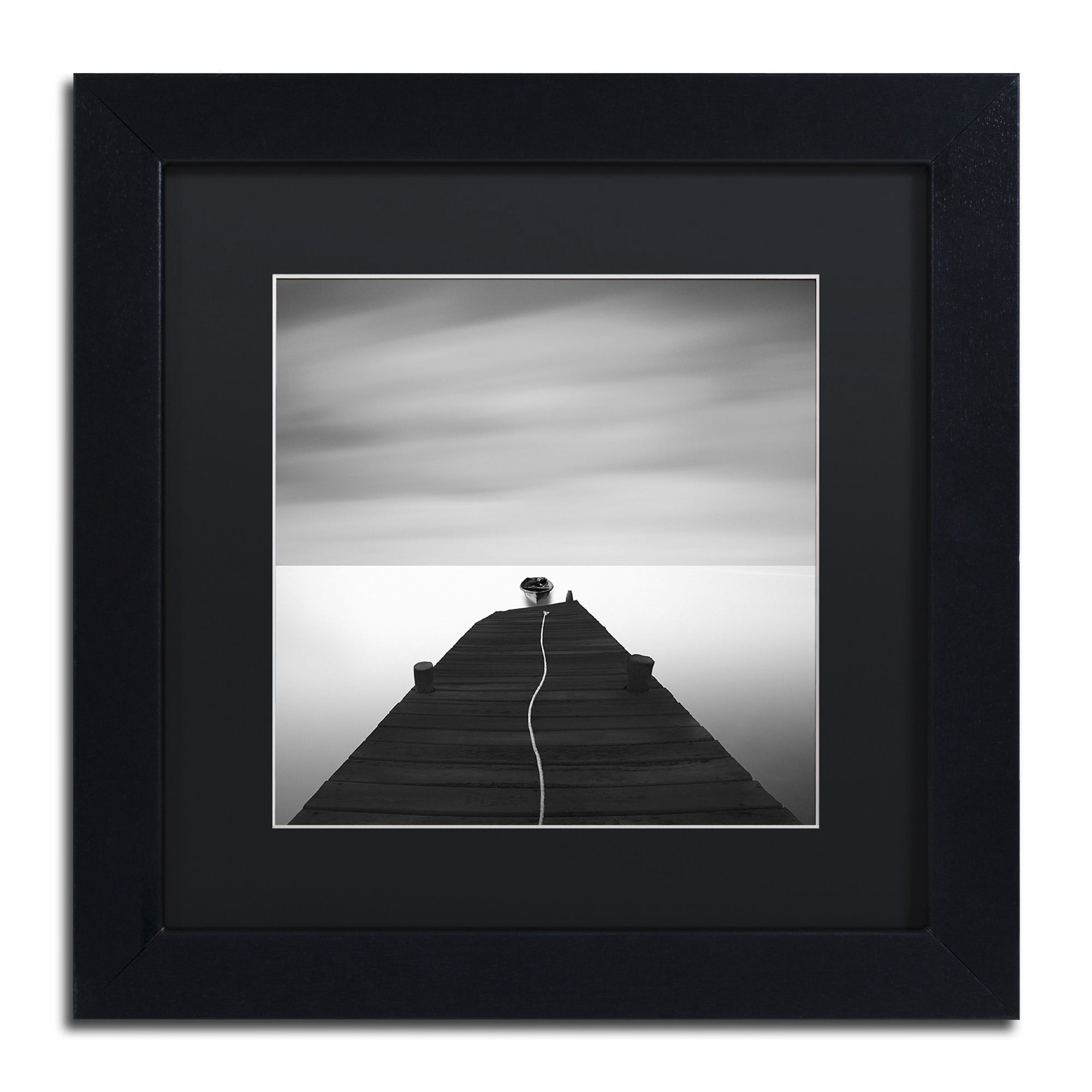 Trademark Fine Art "Free" Canvas Art by Moises Levy Black Matte, Black Frame
