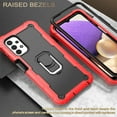 thumbnail image 6 of SaniMore for Samsung Galaxy A72 5G Case with Hidden Bracket Rugged Heavy Duty Protective [Hard PC Back + Silicone Bumper] Shokcproof Anti-drop Tri-layer Hybird Shell for Galaxy A72 5G, Red/Black, 6 of 7
